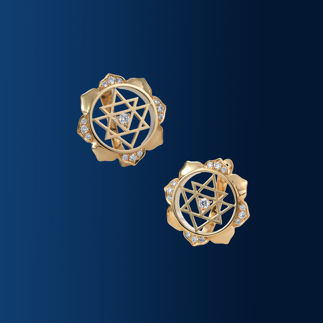 Cercei-Kulasundari-cu-26-de-diamante-naturale-3 Cercei Kulasundari din aur 14K sau 18K galben, cu 26 diamante G Color, claritate VS/SI1 (0.204 ct), 16 mm. Simbol al armoniei și frumuseții interioare.